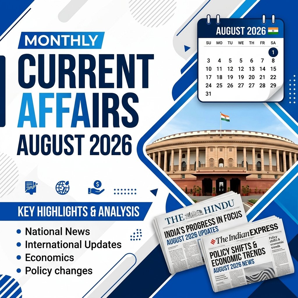 August 2026 Current Affairs — Complete Monthly Roundup